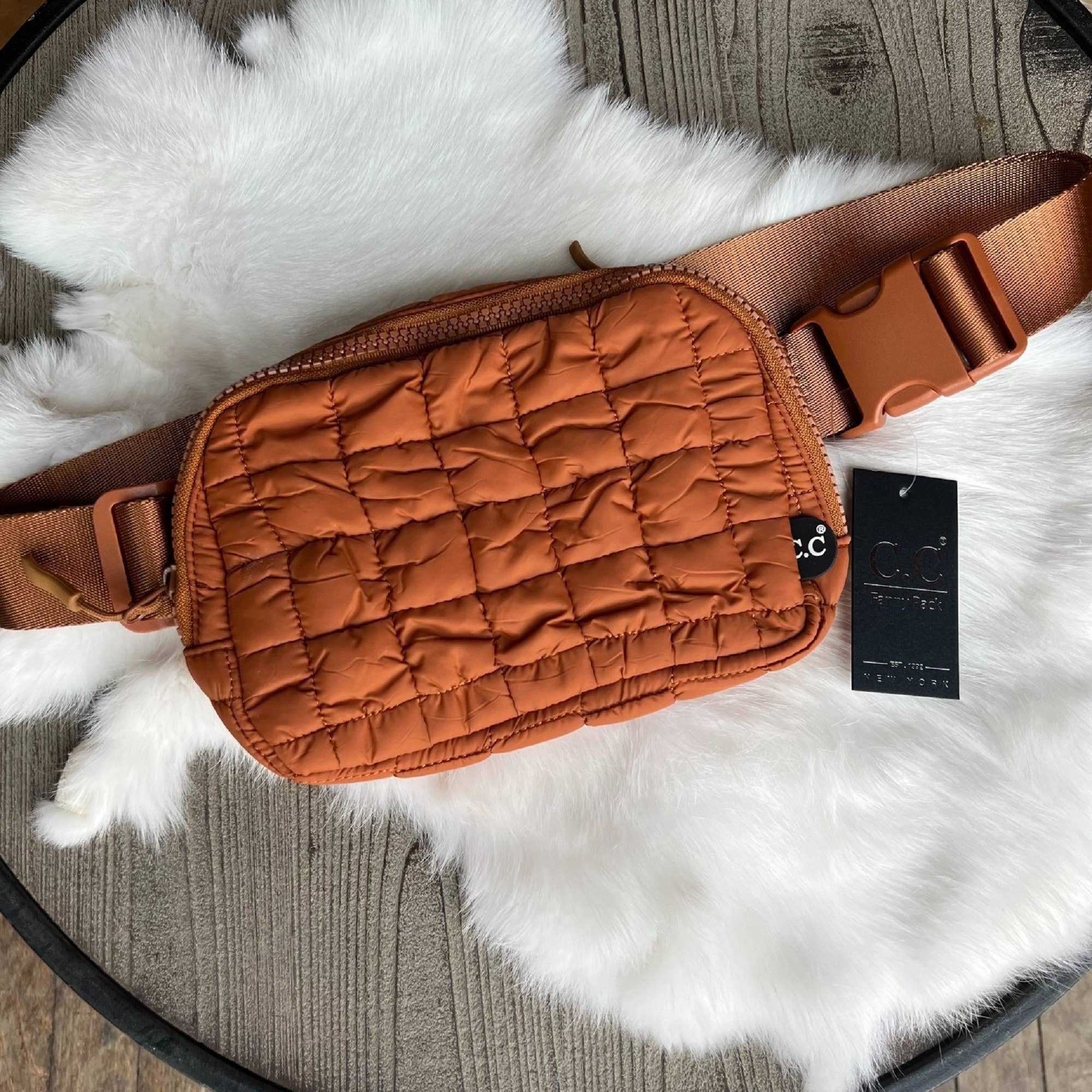 Tina Puffer Quilted Fanny Pack | Pink