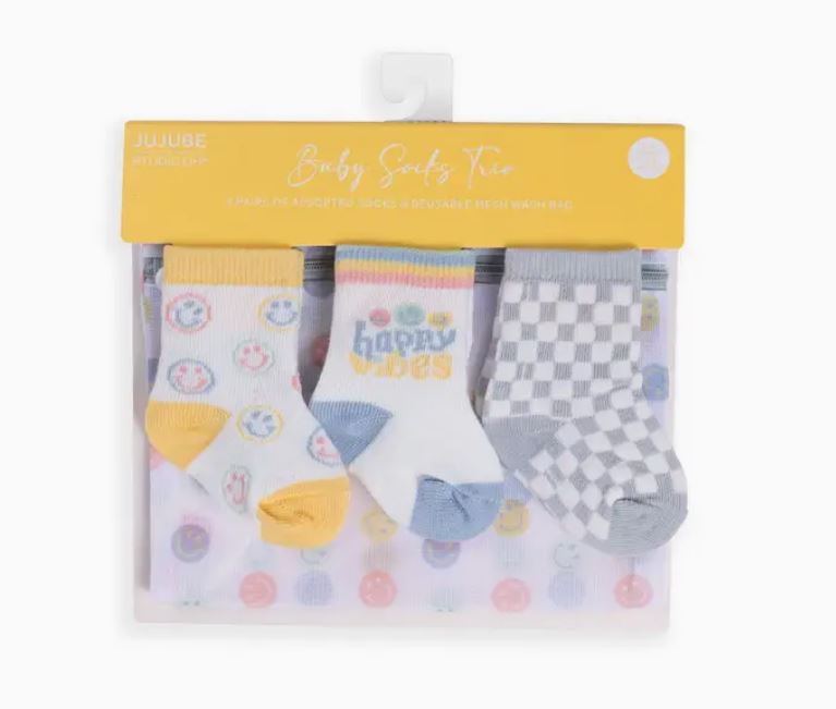 Baby Socks Trio | Happy Baby Vibes