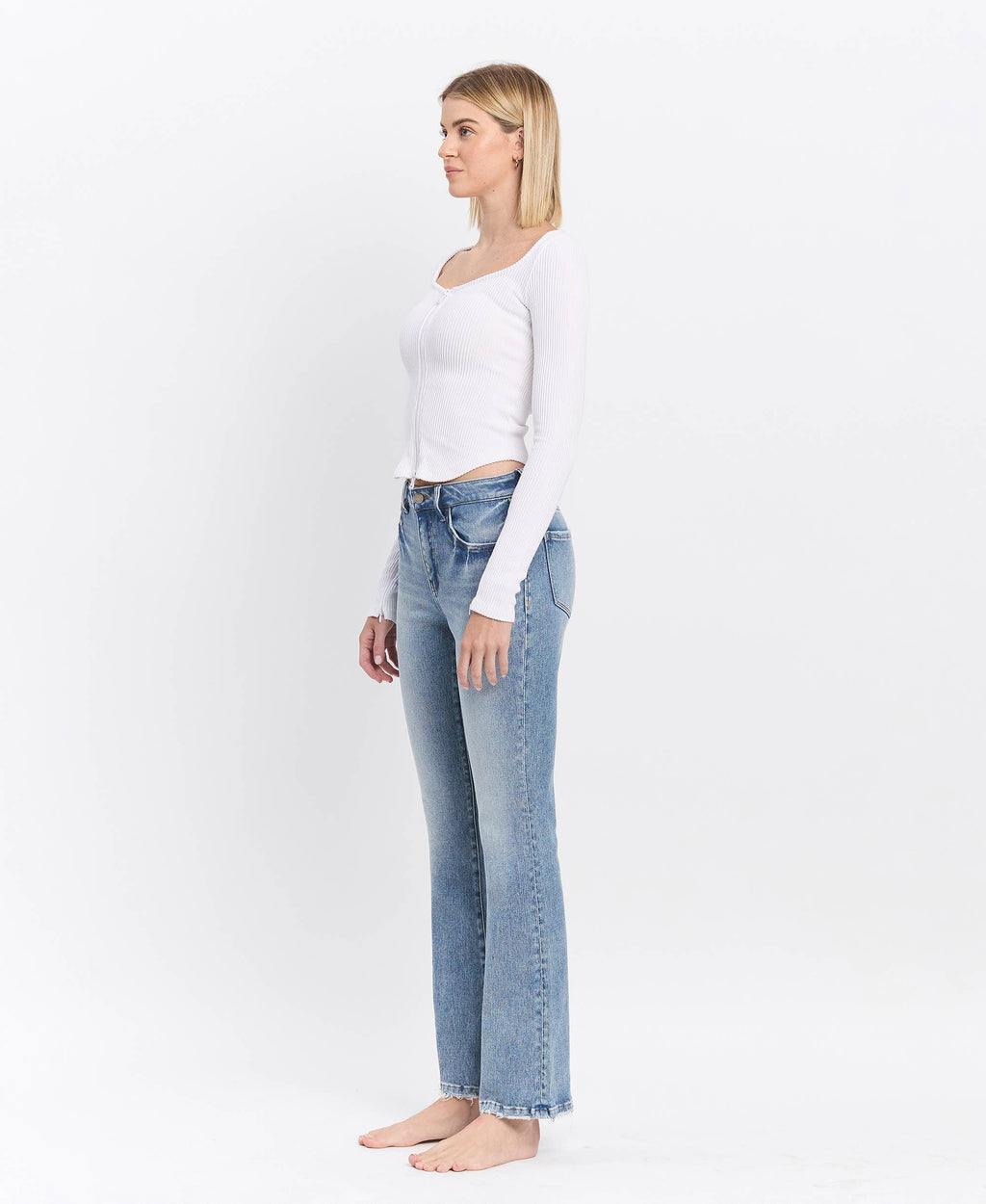 Vervet Glamour High Rise Bootcut Full Length Jeans