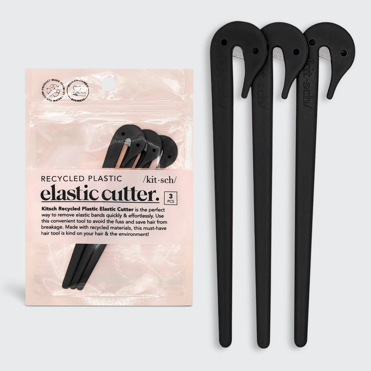 Eco-Friendly Elastic Cutters 3pc Set | Black