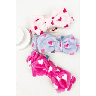 Heart Print Shower Headband | Multiple Colors