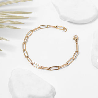 7" Paperclip Chain Bracelet | 18K PVD Stainless Steel
