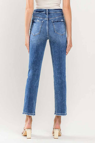 VERVET by Flying Monkey Super High Rise Ankle Slim Straight Jeans