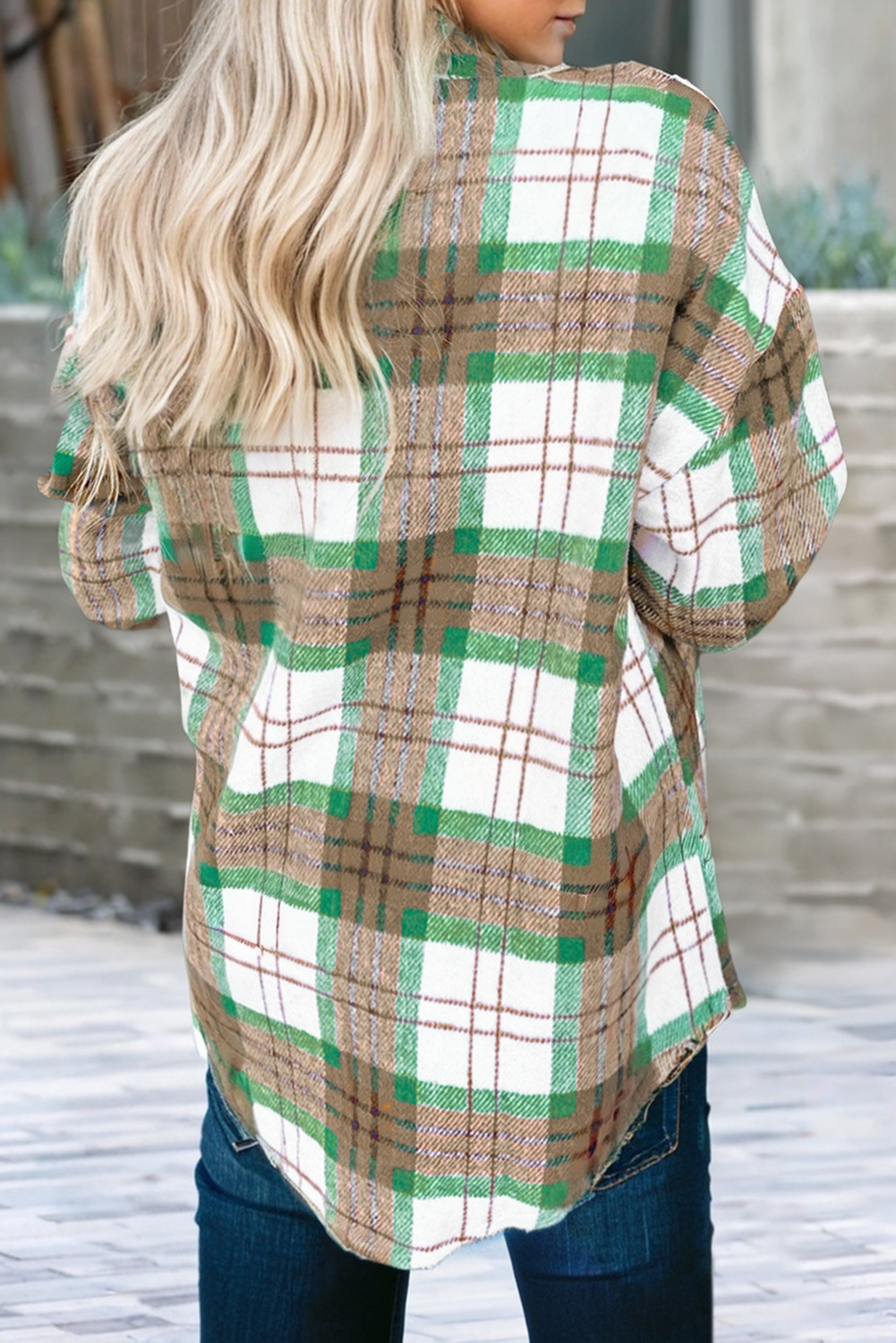 Plaid Flannel Shacket | Khaki