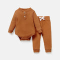 Wally Waffle Knit Set | Rust