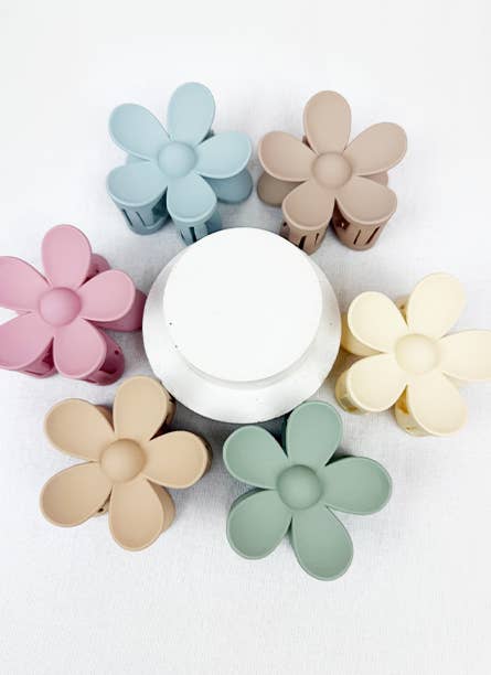 Matte Tone Daisy Hair Claw Clip | Multiple Colors