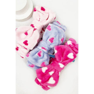 Heart Print Shower Headband | Multiple Colors