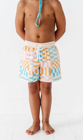 Checkered Sorbet Swim Shorts