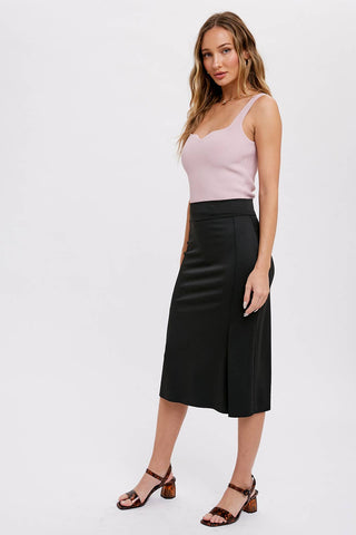 Essential Ribbed Tank - Black