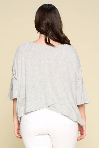Courtney Flare-Sleeved Cotton Blouse | Plus Size