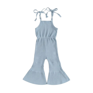 Lena Ribbed Jumpsuit - Blue