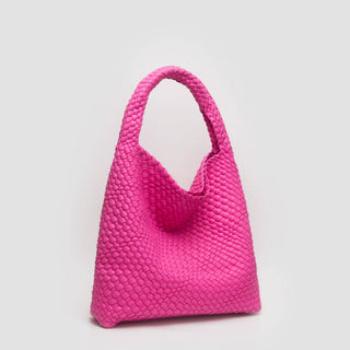 Tiara Woven Hobo Tote Bag With Pouch | Cumin