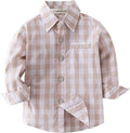 Barry Beige Plaid Button Down Shirt