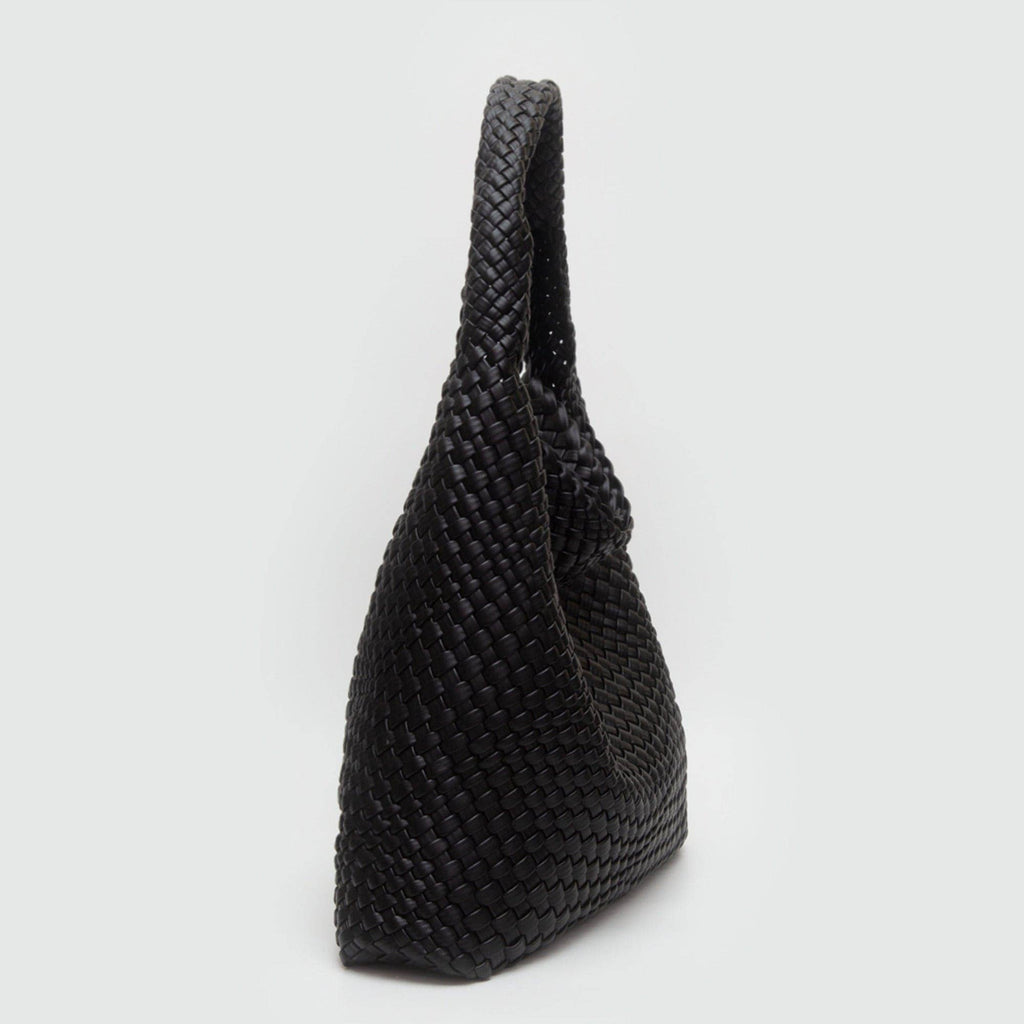 Tiara Woven Hobo Tote Bag With Pouch | Tan