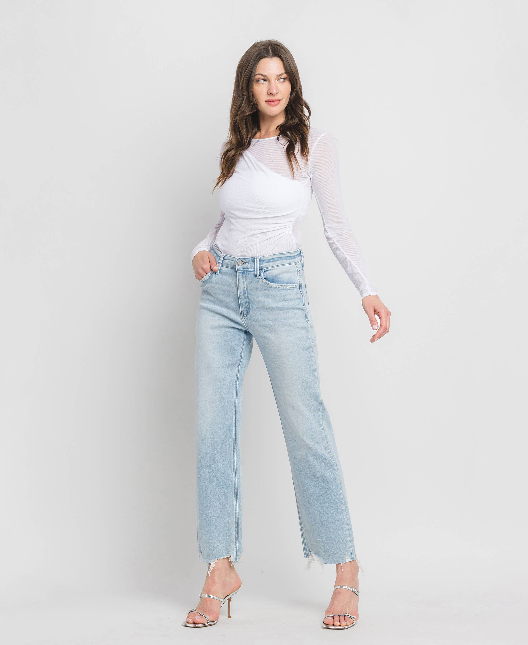 Vervet Meritorious High Rise Slim Wide Jeans