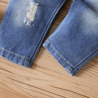 Sutton Unisex Baby Basic Ripped Denim Jeans