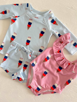 Mar Rashguard Set | Blue Ice Cream