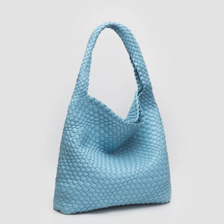 Tiara Woven Hobo Tote Bag With Pouch | Cumin