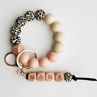 MAMA Silicone Bangle Keychain | Pink