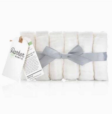 Muslin Cotton Baby Washcloths - 6 Pack