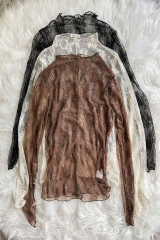 Longsleeve Lace Top | Ivory