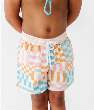 Checkered Sorbet Swim Shorts