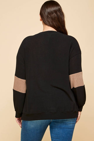 Claire Color Block Top | 1X-3X