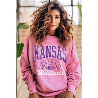 Kansas Wildcats Mineral Sweatshirts | Mineral Grey
