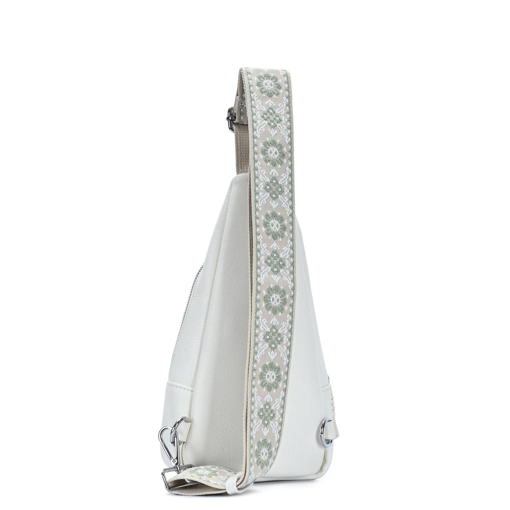 Zoey Boho Sling Bag with Guitar Strap | Green