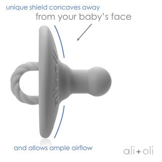 Pacifier Set Round | Iron + Sky