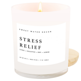 Stress Relief 11 oz Soy Candle - Home Decor & Gifts