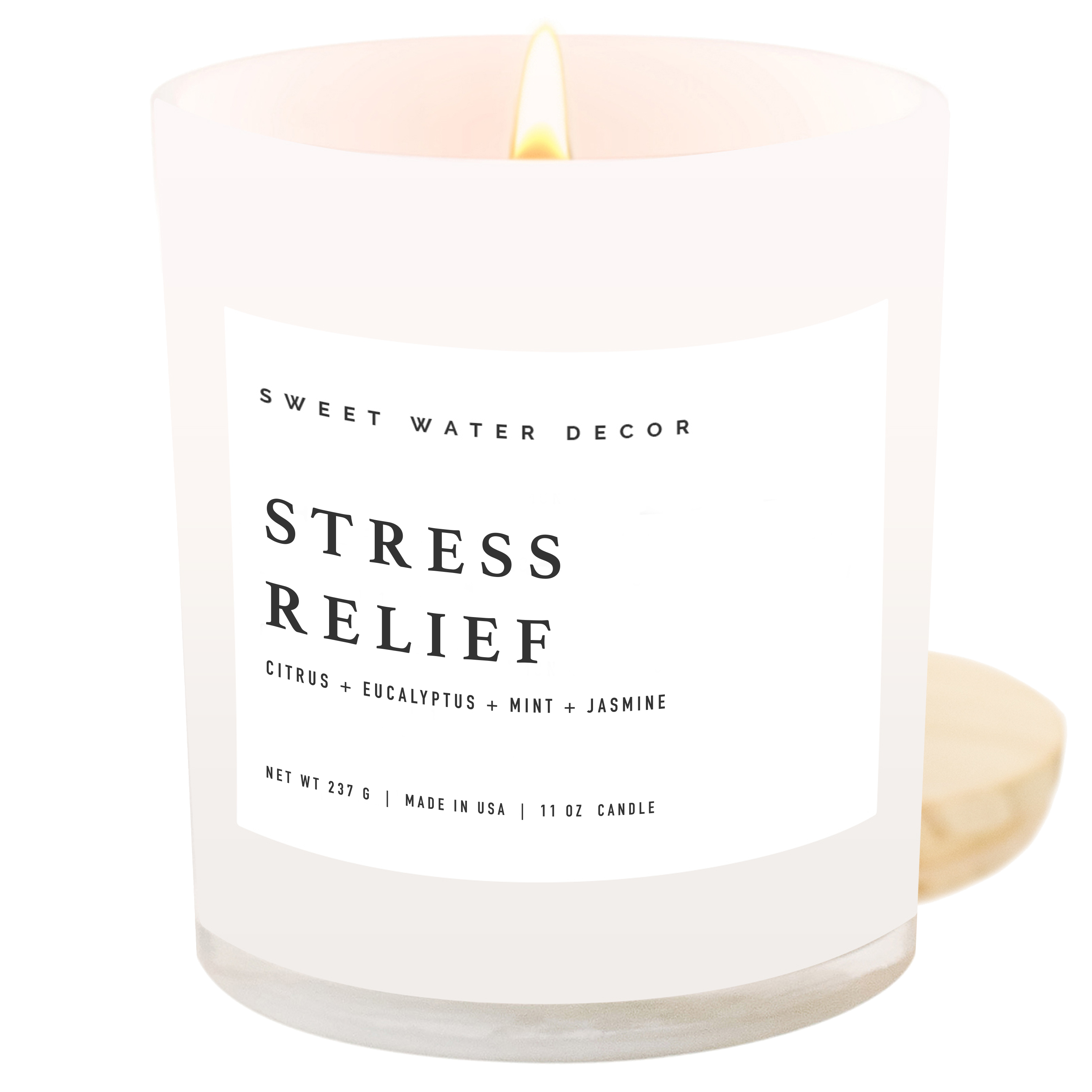 Stress Relief 11 oz Soy Candle - Home Decor & Gifts