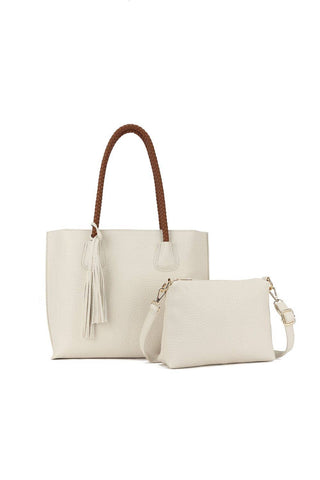 2 in 1 Tote and Crossbody Bag Set | Black