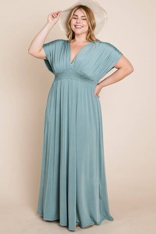 Betsy Ruched Maxi Dress | Plus