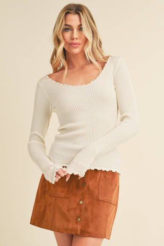 Adalie Knit Top - Oat