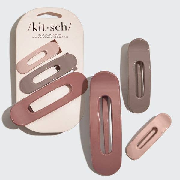 Flat Lay Claw Clip 3pc Flat | Ultra Glossy Terracotta