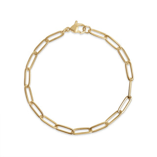 7" Paperclip Chain Bracelet | 18K PVD Stainless Steel