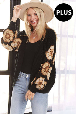 Plus Size Carlie Crochet Cardigan