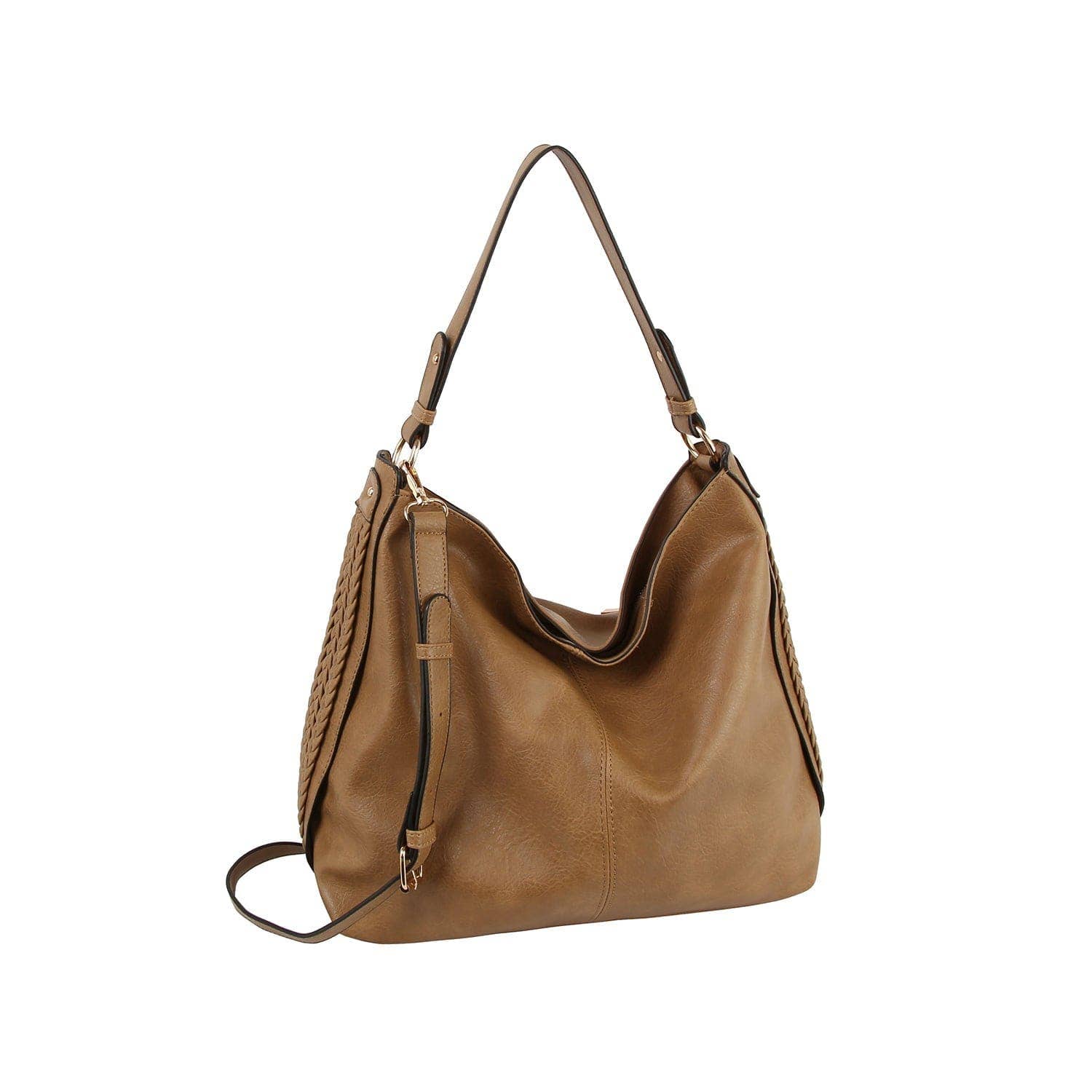Braided Side Detail Hobo Bag | Sage