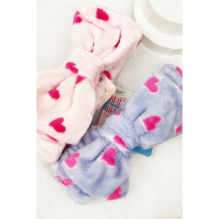 Heart Print Shower Headband | Multiple Colors