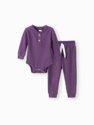 Wally Waffle Knit Set | Rust