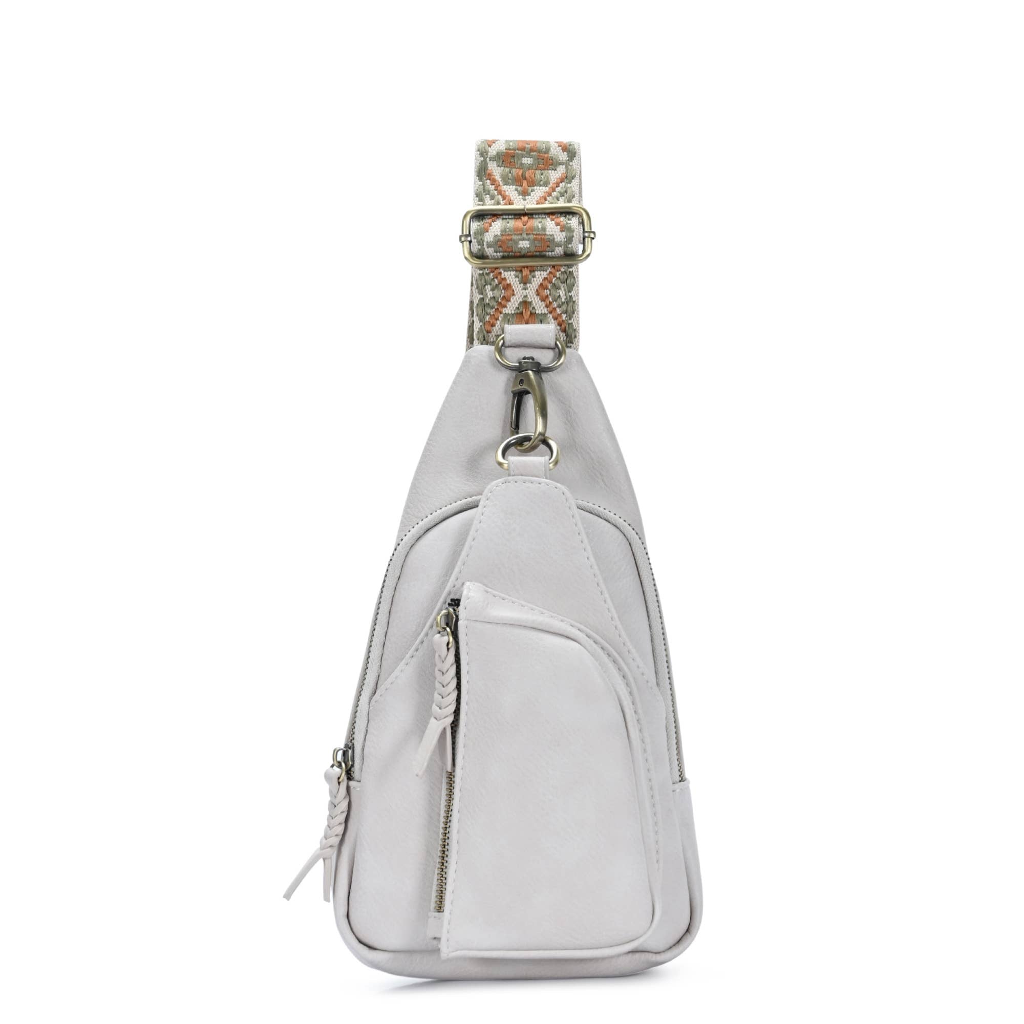 Zoey Boho Sling Bag with Guitar Strap | Green