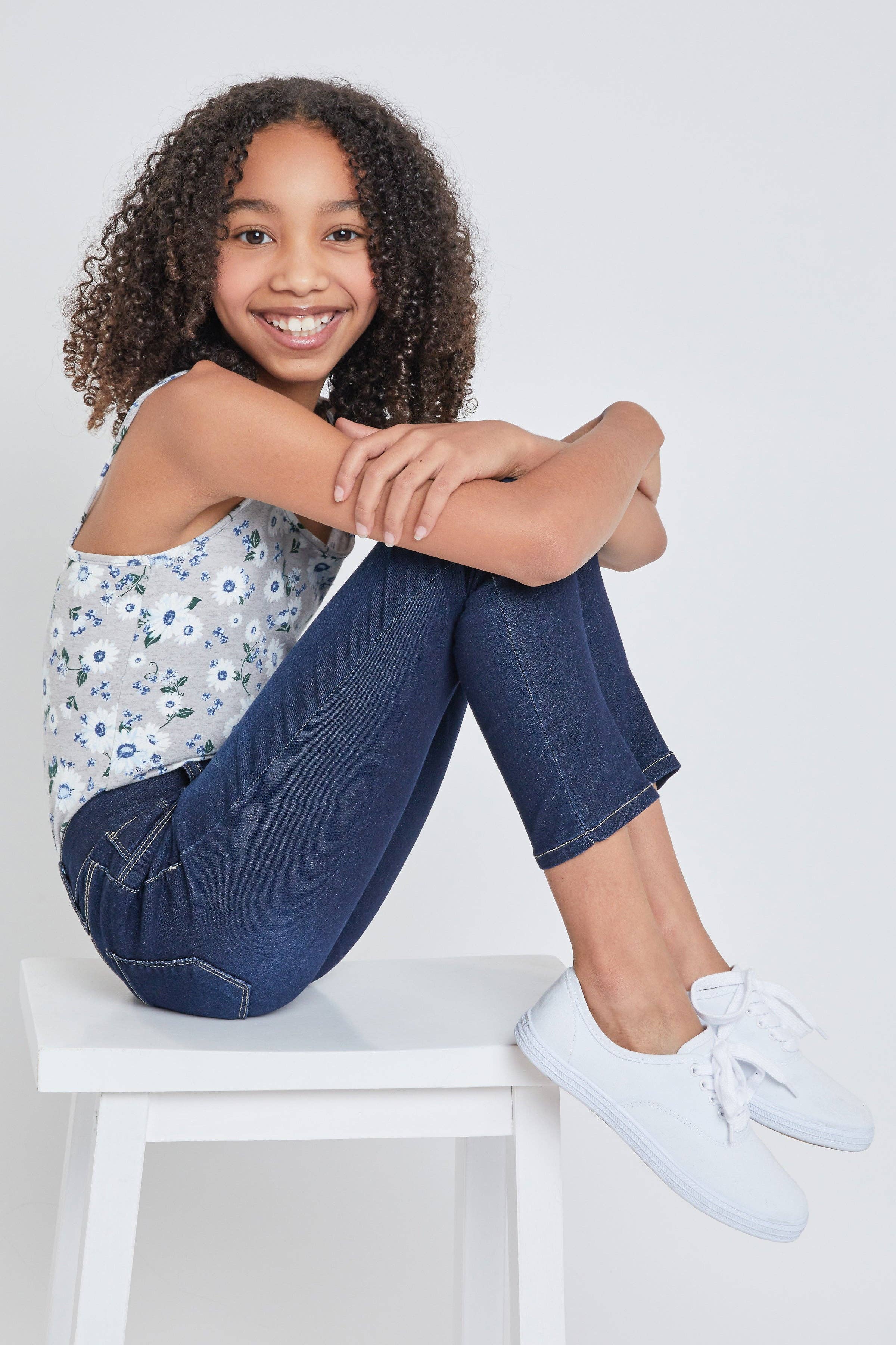 Girls Pull On Skinny Jeans | Dark Wash