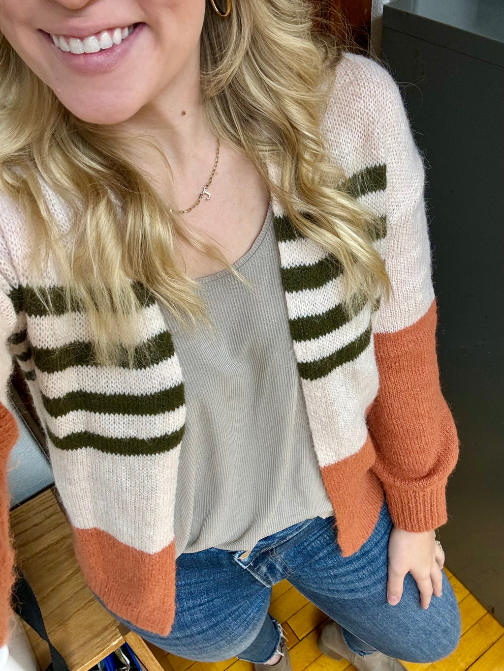 Lennie Colorblock Striped Cardigan
