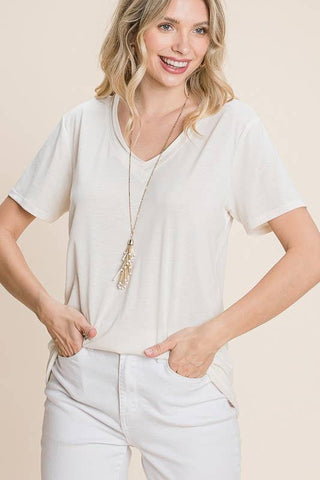Ella Short Sleeve Basic Casual Top - Plus Size