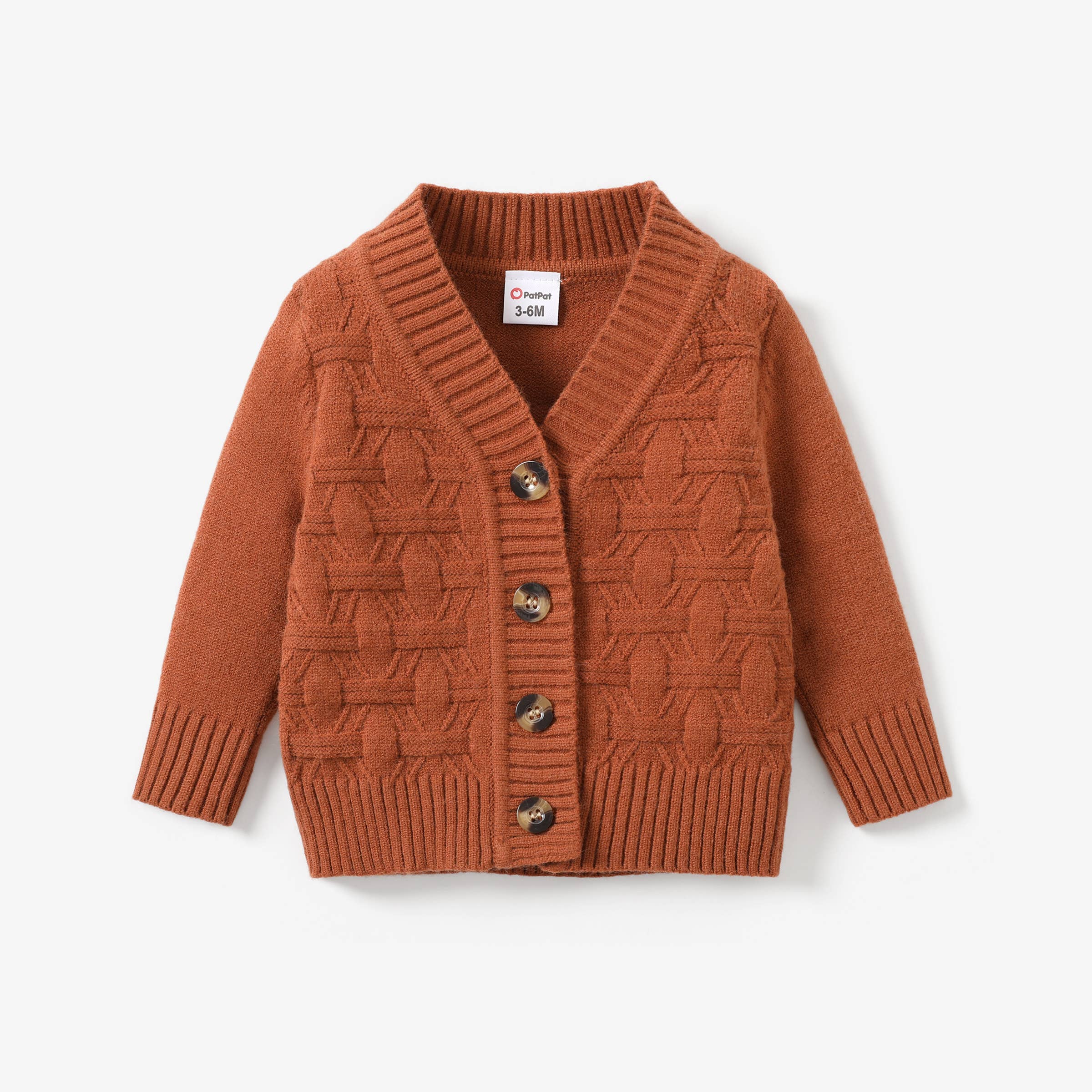 Devan Basic Solid Color Sweater | Rust Brown