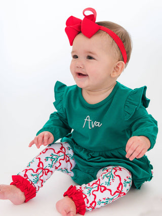 Bree Fluttersleeve Bubble Romper | Emerald Green