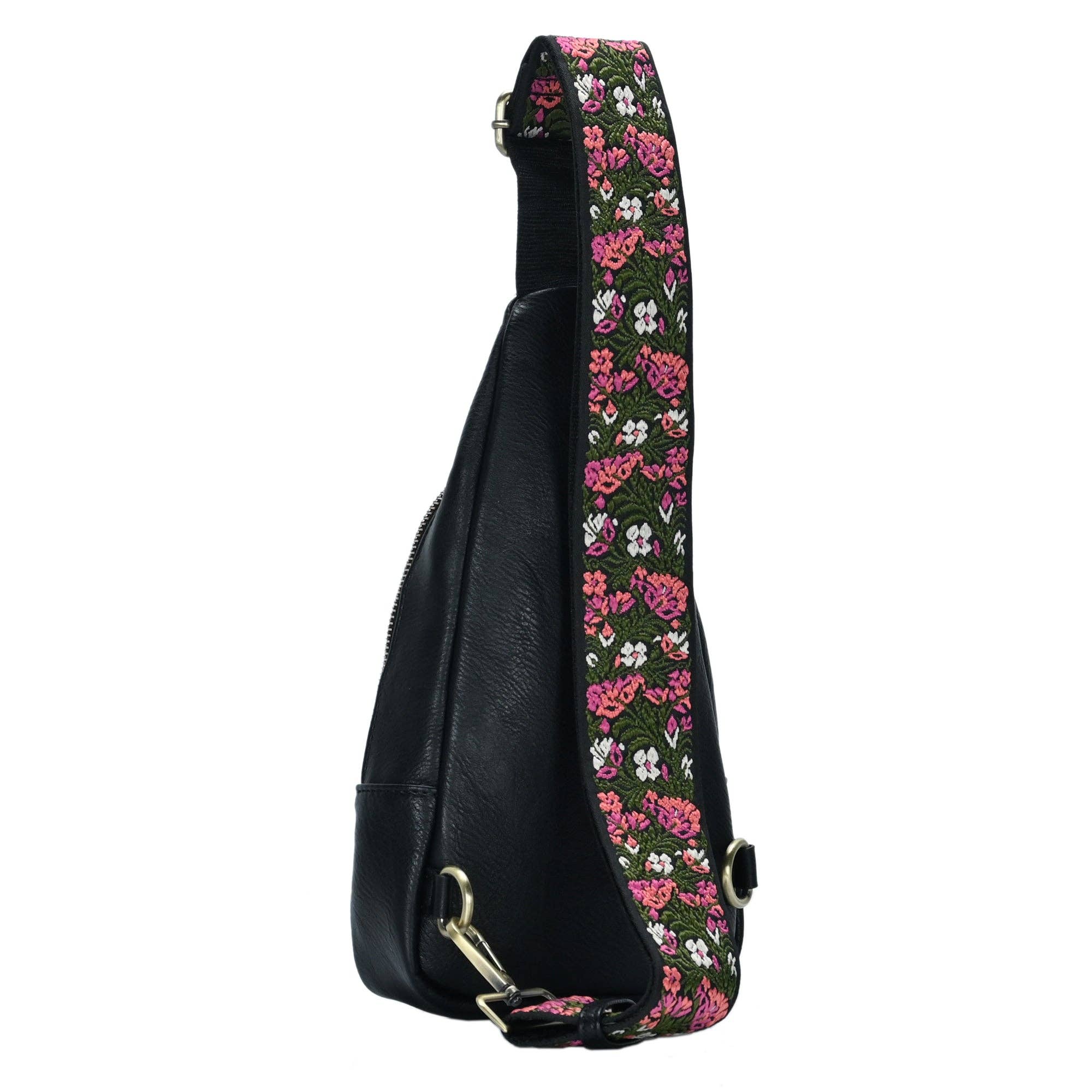 Zoey Boho Sling Bag with Guitar Strap | Green