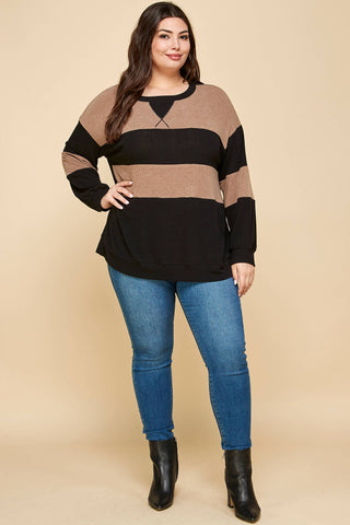 Claire Color Block Top | 1X-3X