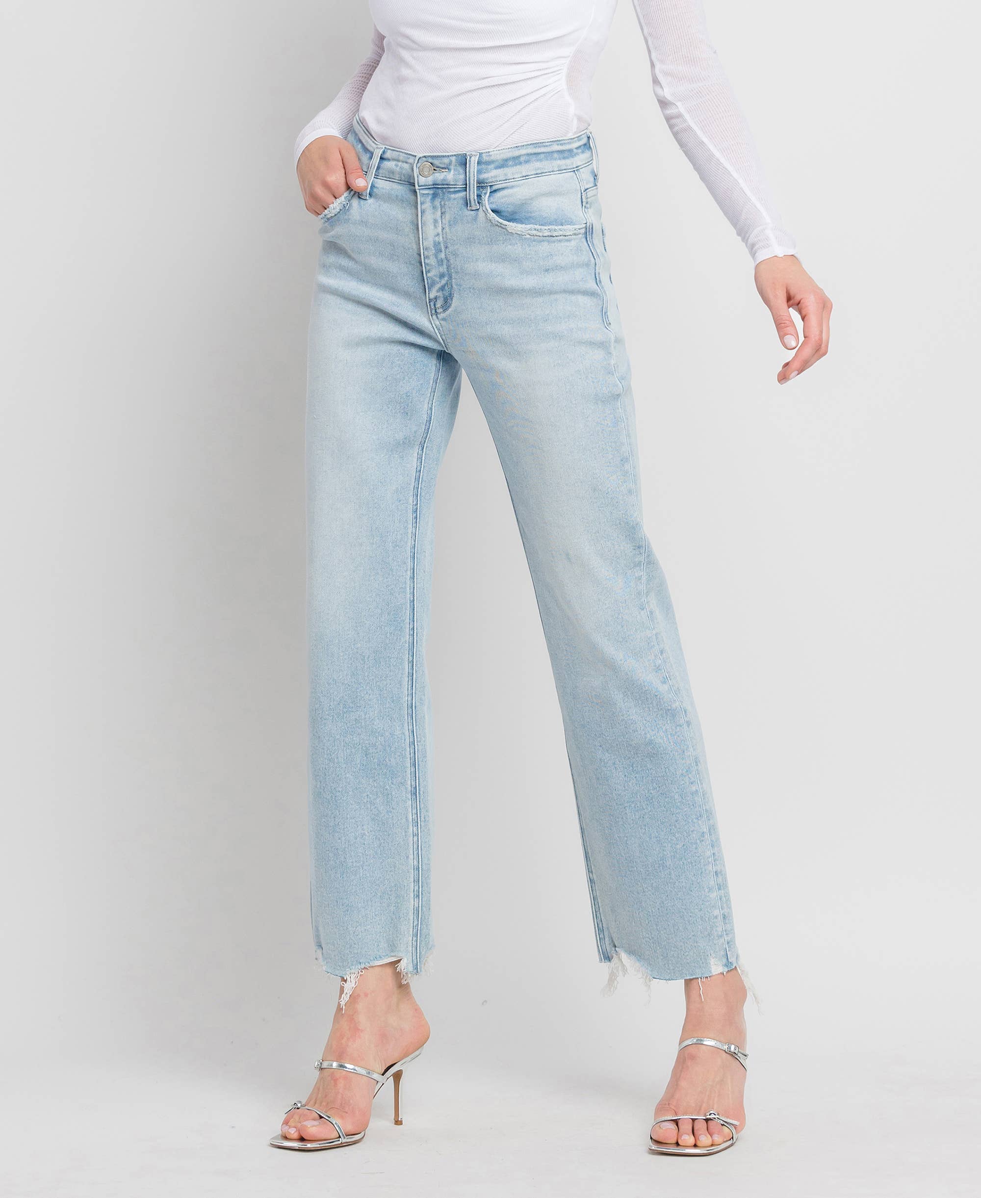 Vervet Meritorious High Rise Slim Wide Jeans